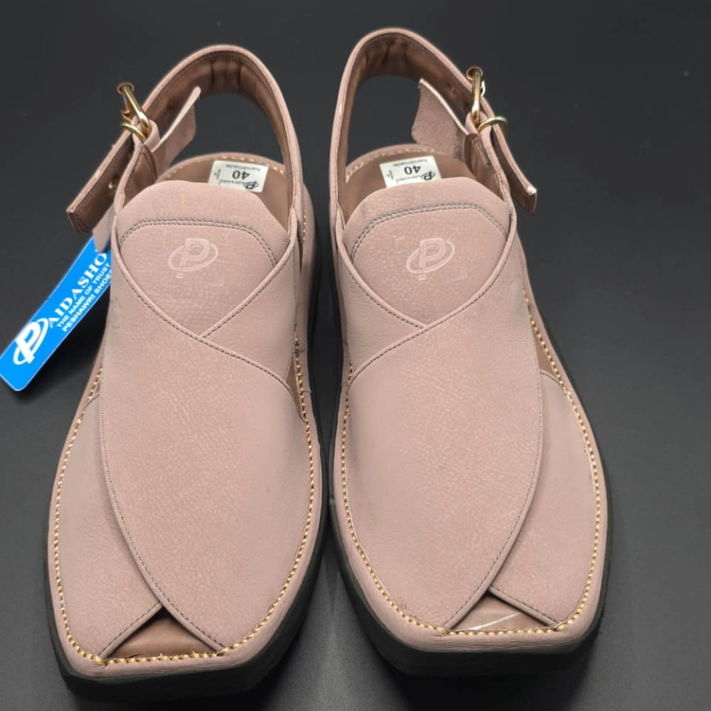 Paidasho Peshawari Shoes | Handmade Pink Leather Sandals