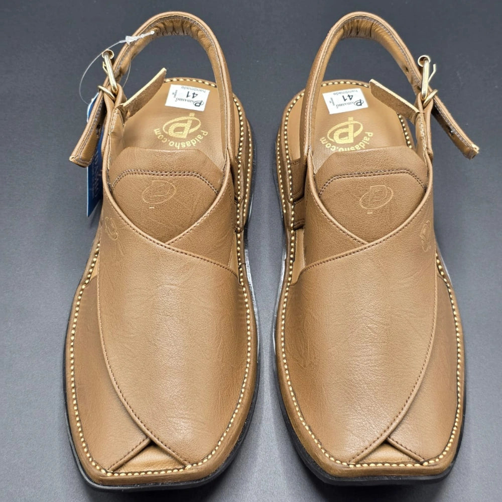 Paidasho Peshawari Shoes | Brown Handmade Leather Sandals
