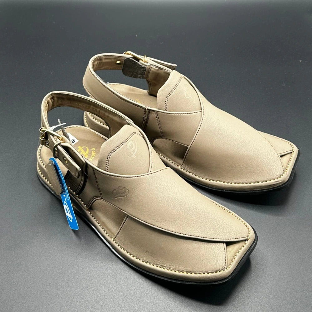Paidasho Peshawari Shoes | Beige Handmade Leather Sandals