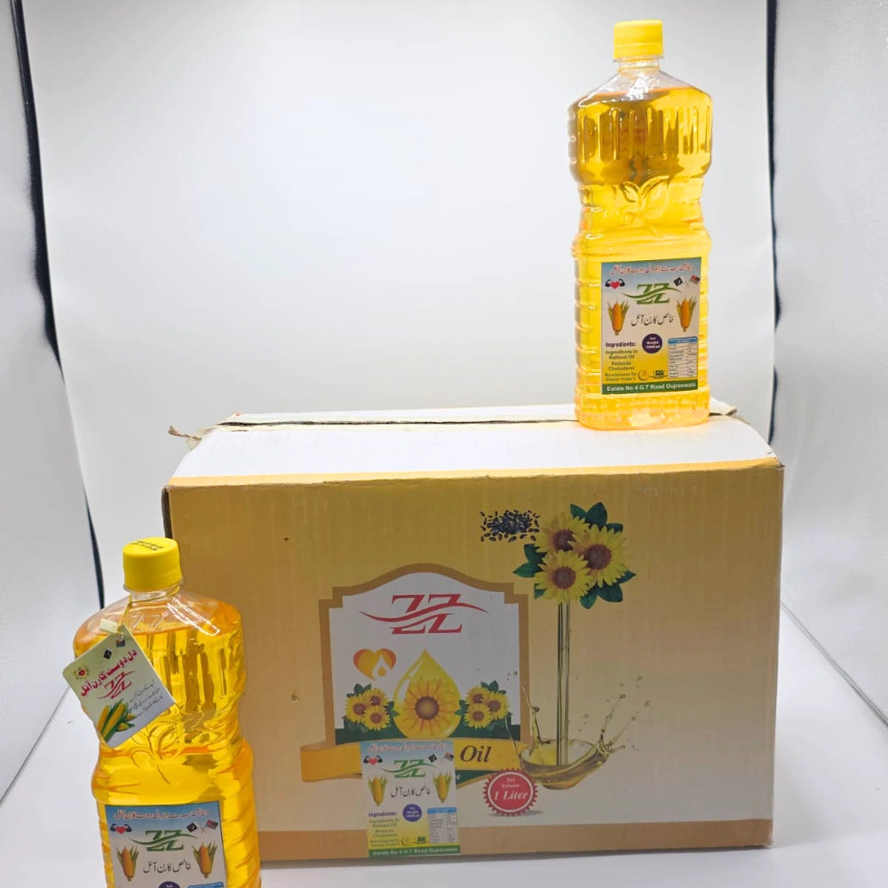 Zz Corn Oil 1L x 12 Bottles – Pure & Healthy Cooking Oil