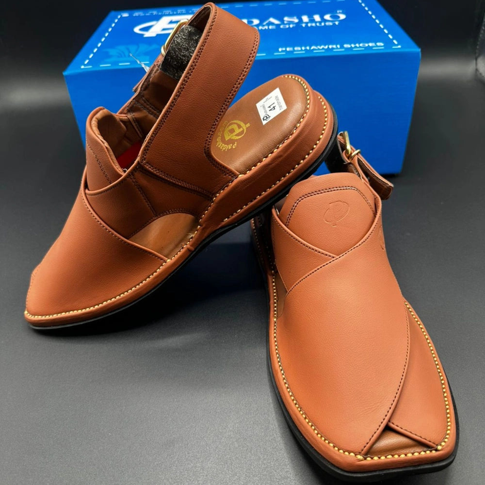 Paidasho Peshawari Shoes | Tan Handmade Leather Sandals