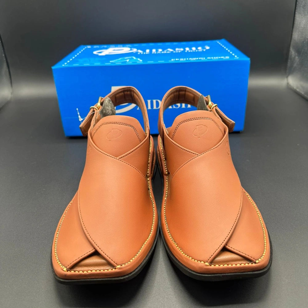 Paidasho Peshawari Shoes | Tan Handmade Leather Sandals