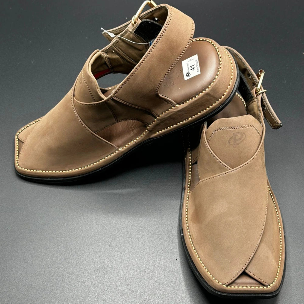 Paidasho Peshawari Shoes | Brown Handmade Leather Sandals