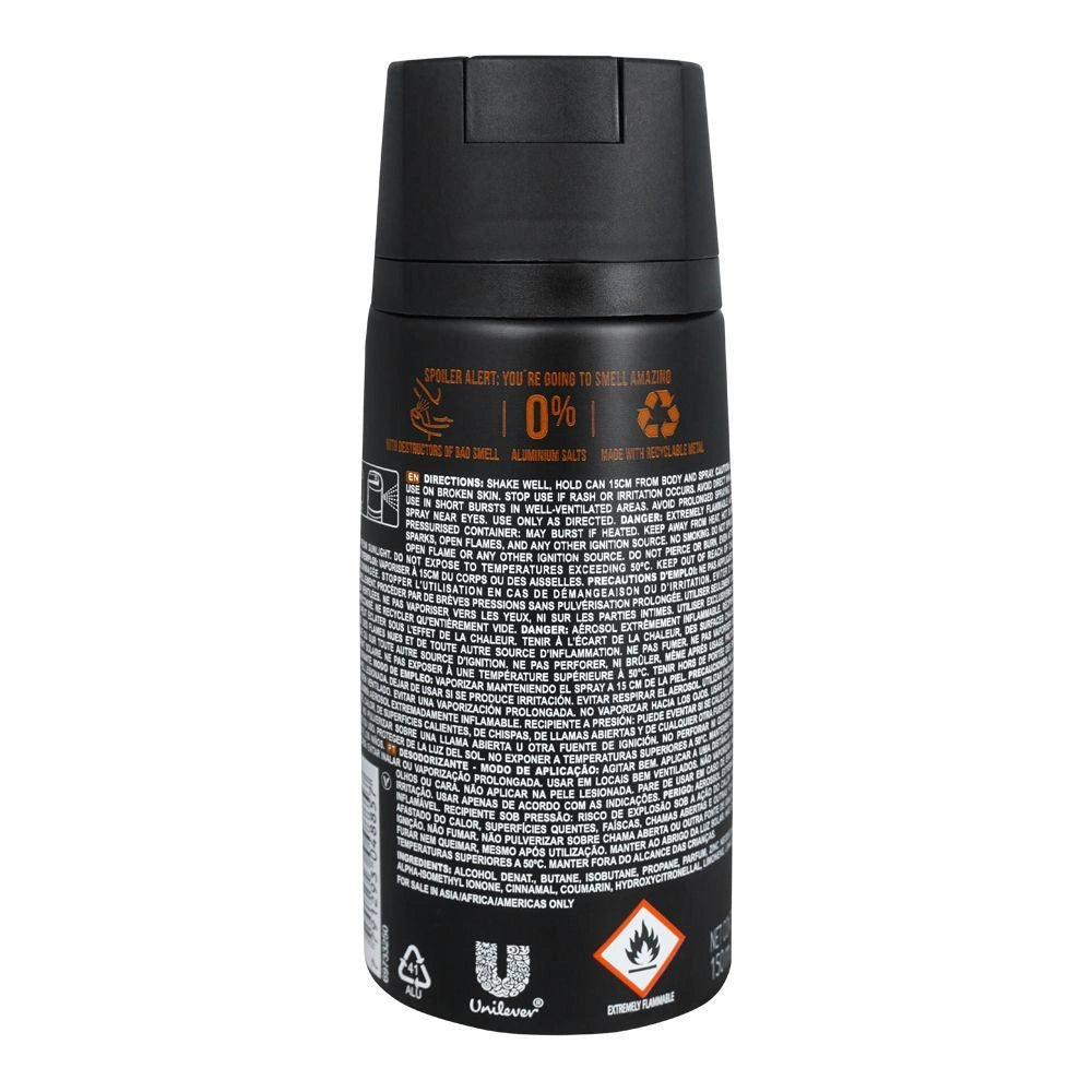 Axe Leather & Cookies 48H Deodorant Body Spray for Men, 150ml