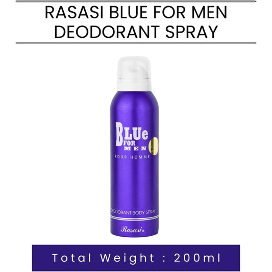 Blue For Men Deodorant by Rasasi 200ml – Long-Lasting Freshness