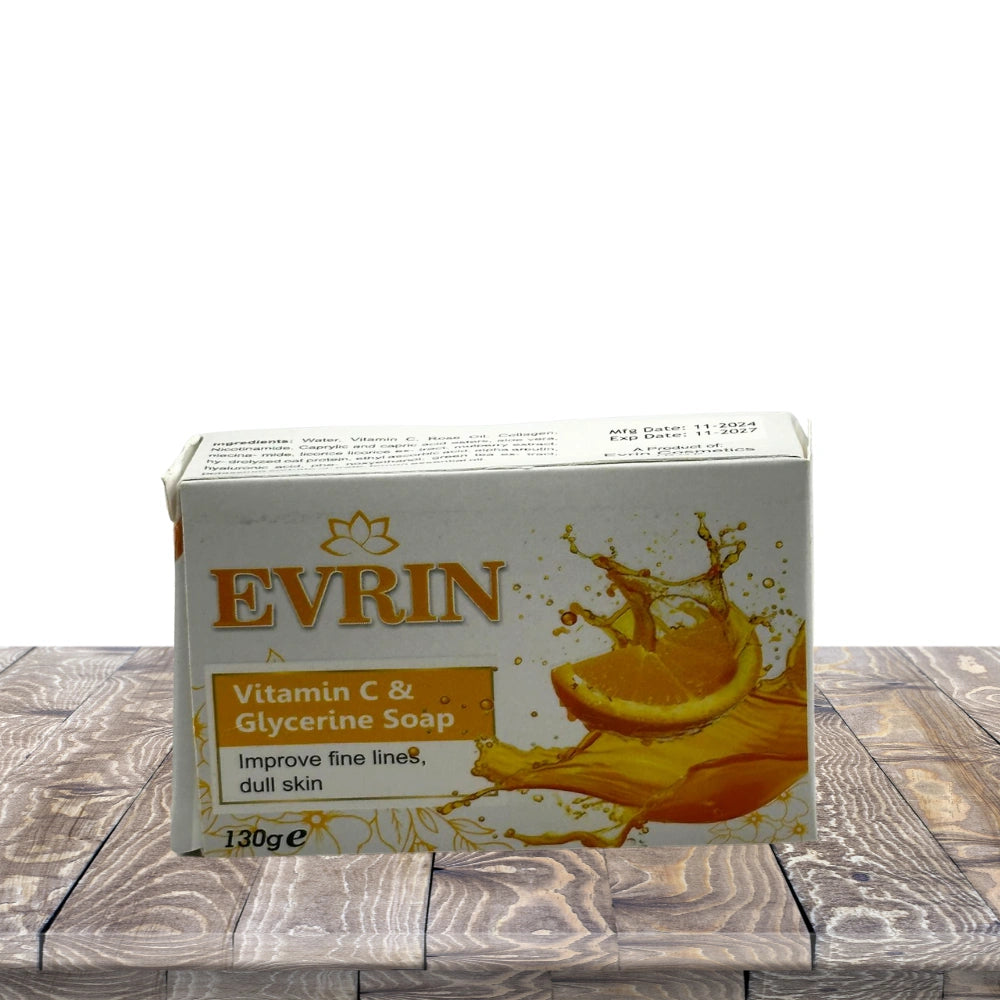 Evrin HoneyEvrin Vitamin C & Glycerine Soap – Brighten & Nourish Skin | 130g (48 pcs/carton)