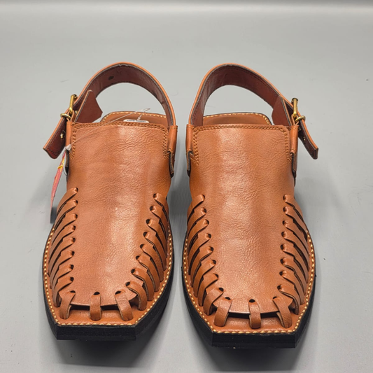 Tan Peshawari Chappal Handmade Traditional Sandals