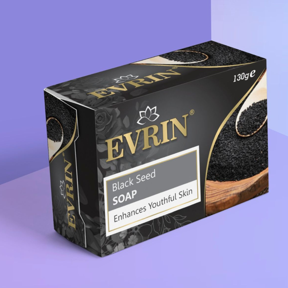 Evrin Black Seed Soap 130g – Youthful Skin Enhancer | 48 pcs Carton