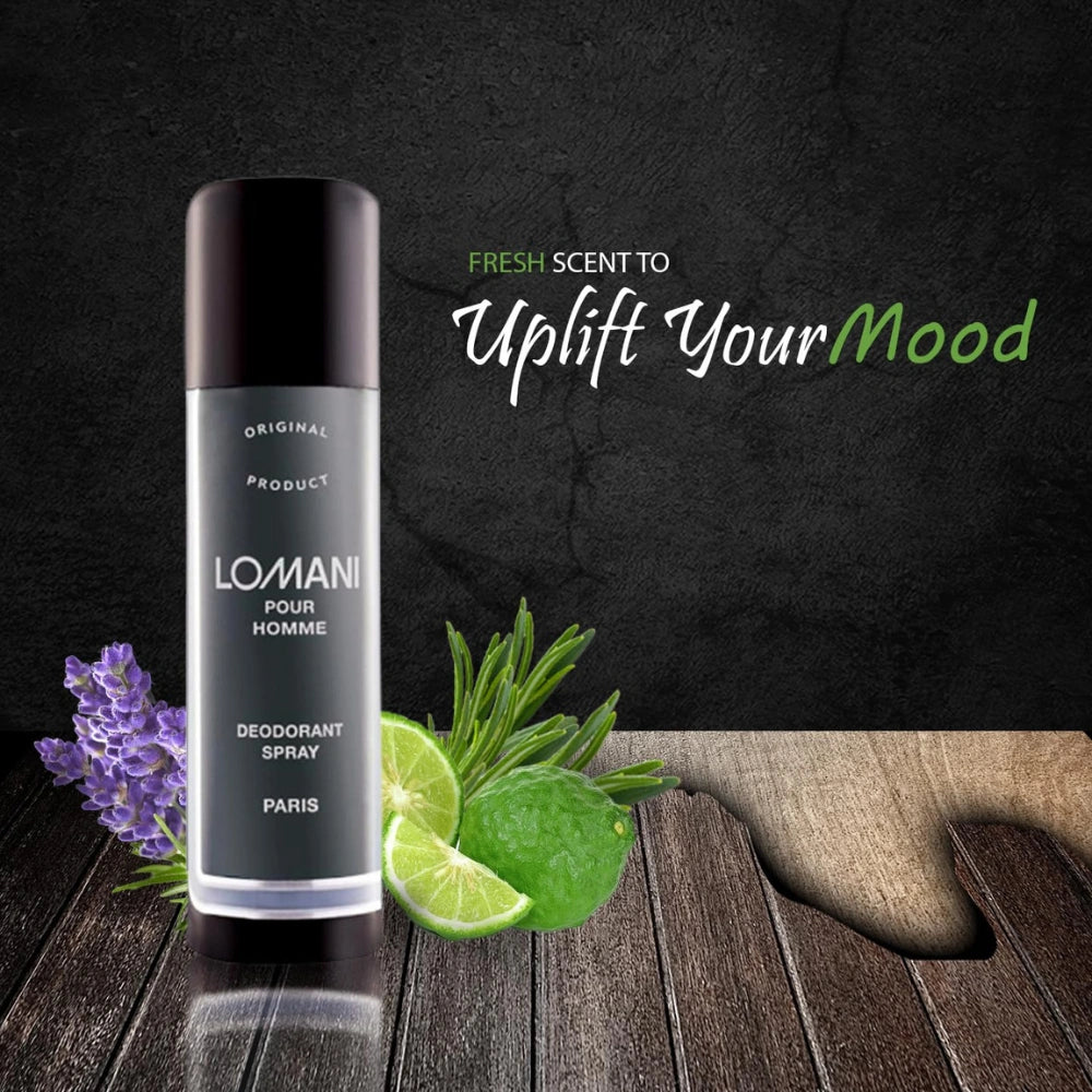 Lomani Pour Homme Deodorant Spray Unisex 200ml | Fresh Scent