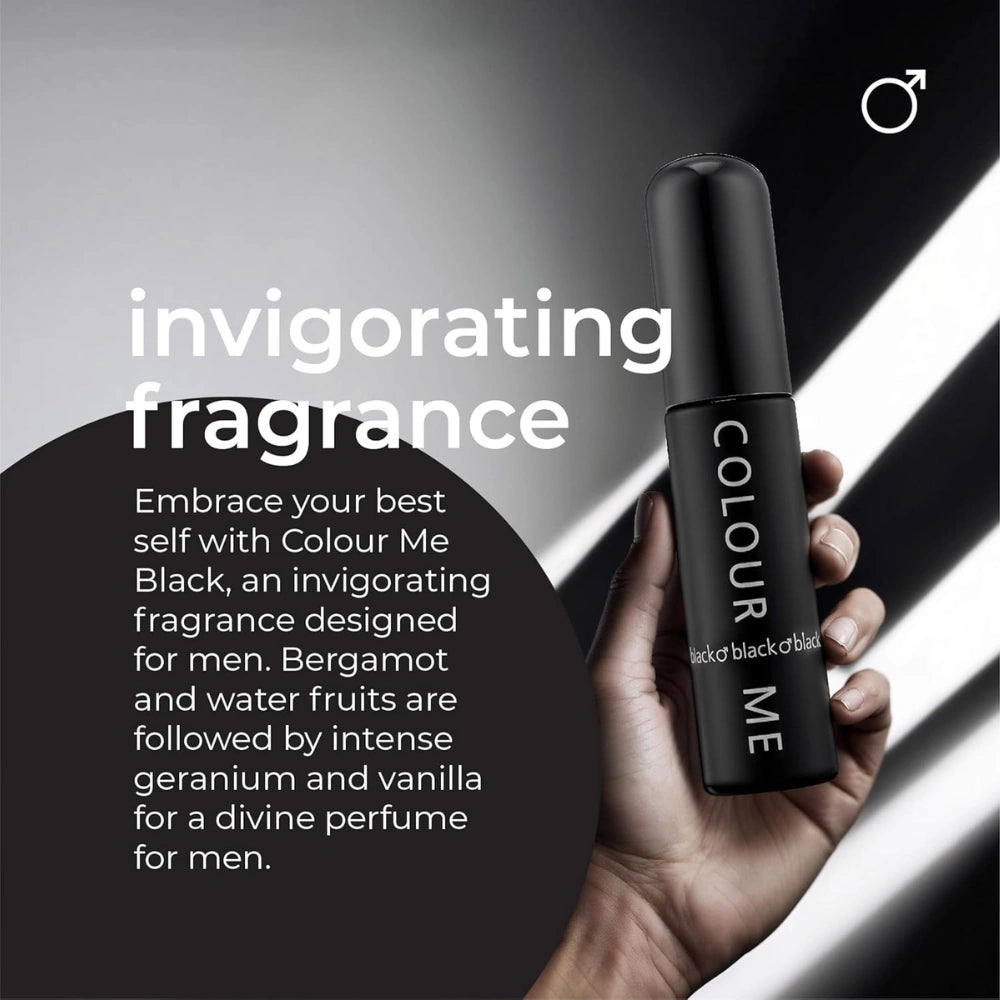 COLOUR ME Black Homme EDP - Long Lasting Men's Cologne
