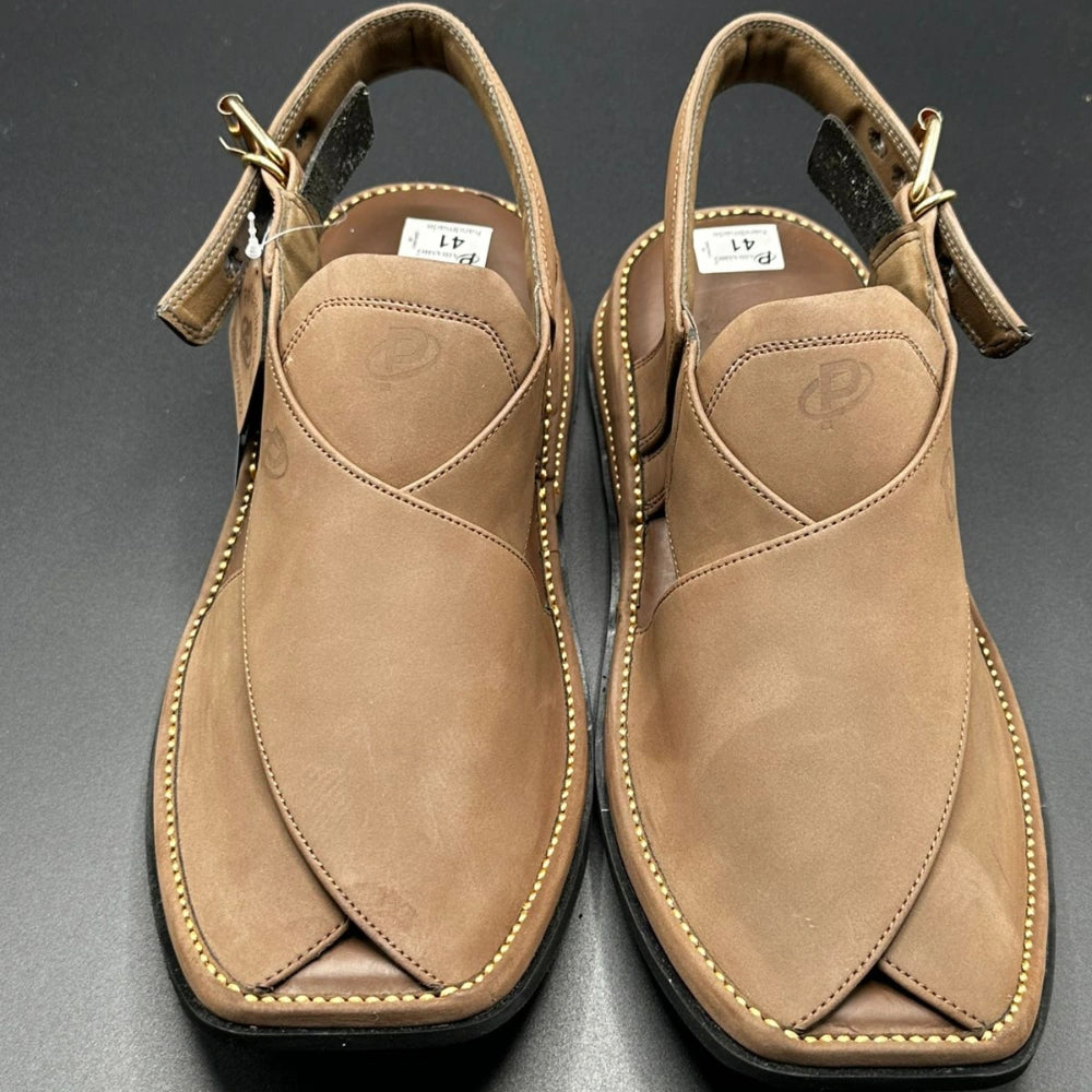 Paidasho Peshawari Shoes | Brown Handmade Leather Sandals