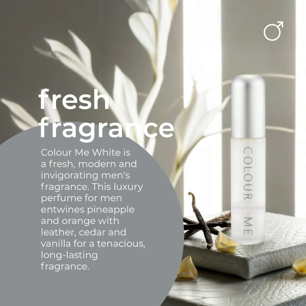 Colour Me White Cologne for Men - Long Lasting Fragrance