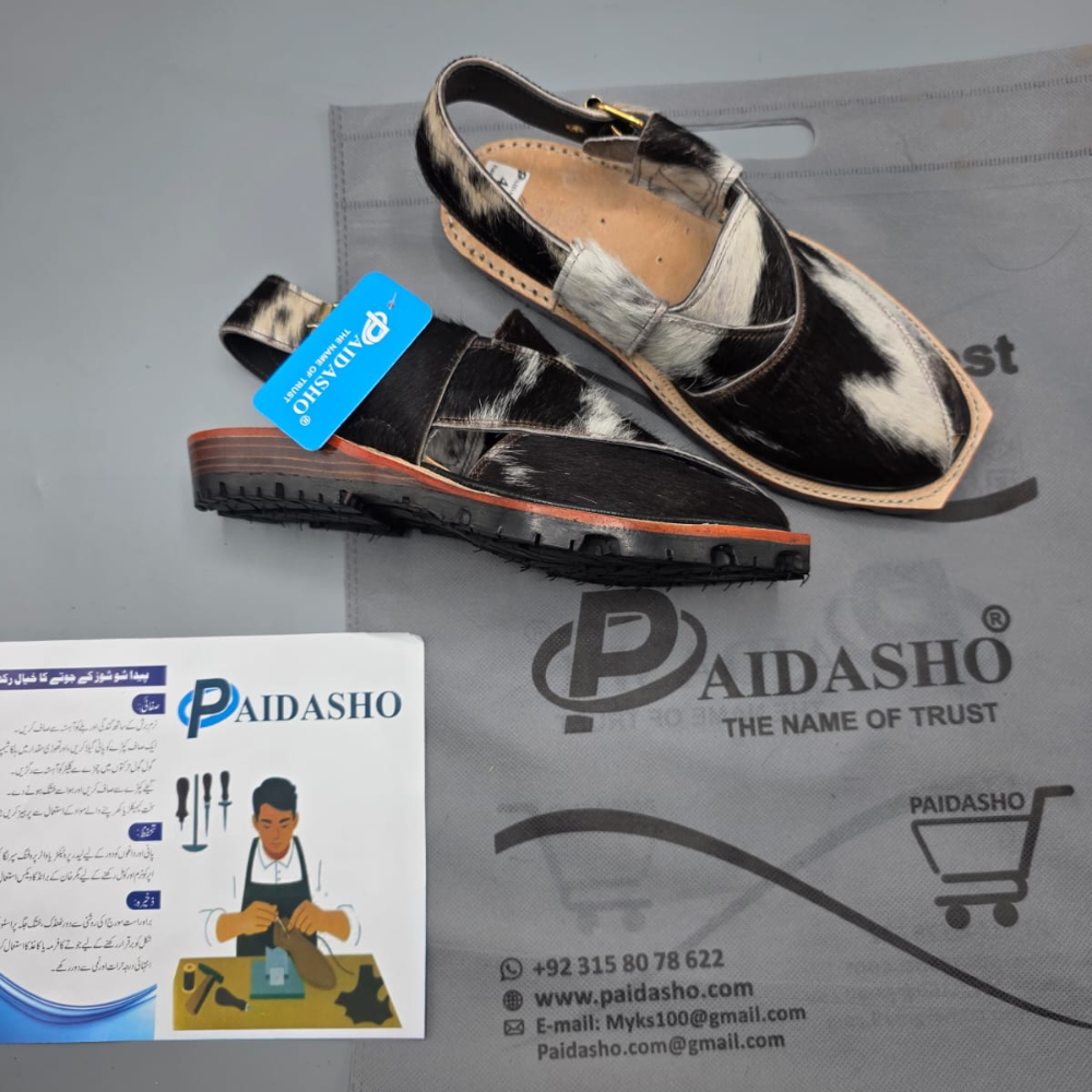 Paidasho Peshawari Chappal | Cow Hair Premium Leather