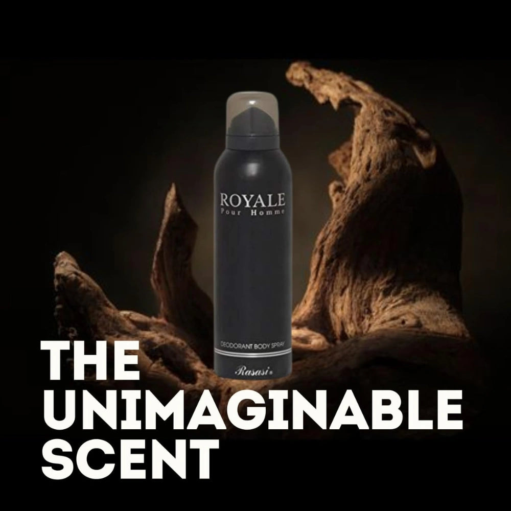 Rasasi Deodorant Spray For Men 200ml (Royale) - Long-lasting Freshness