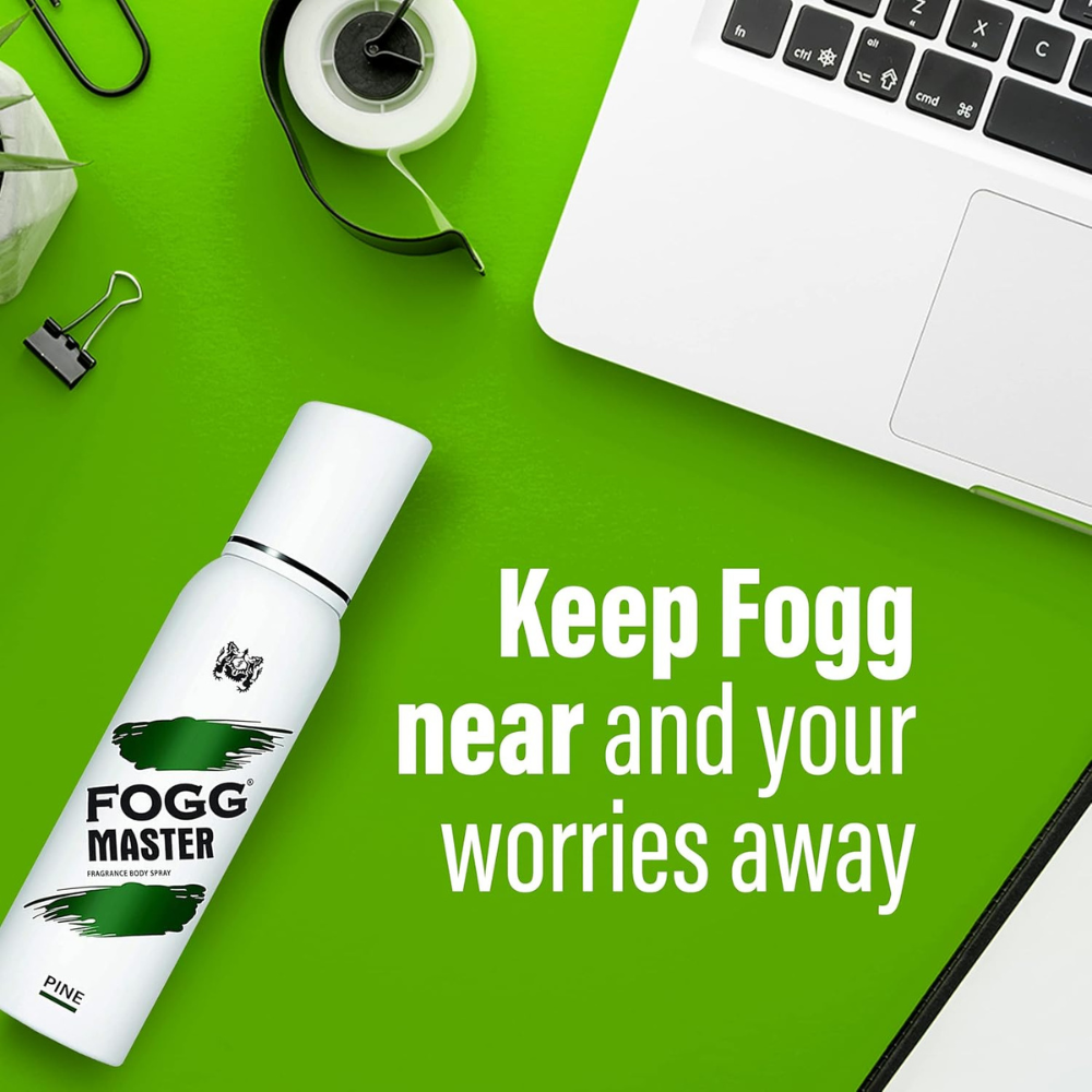Fogg Master Pine Deodorant 150ml – Long-Lasting No Gas Deo