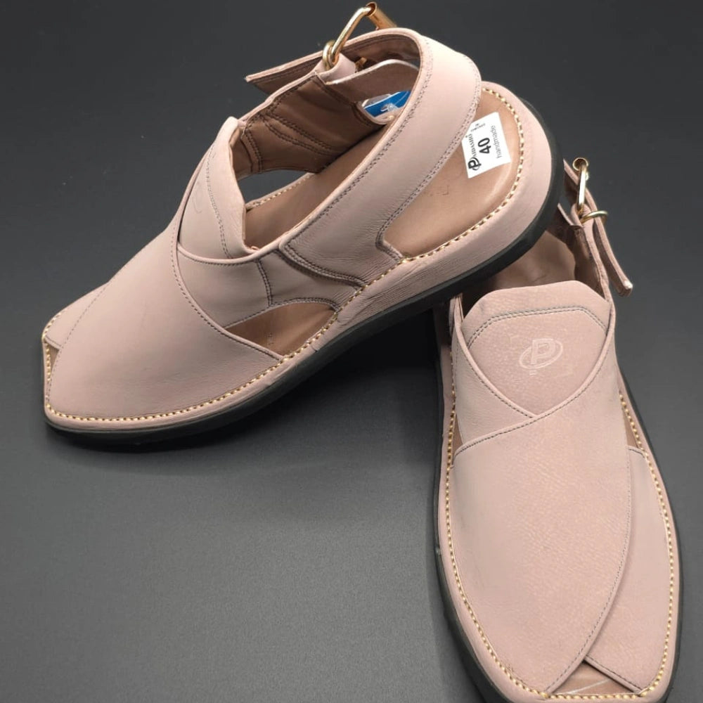 Paidasho Peshawari Shoes | Handmade Pink Leather Sandals