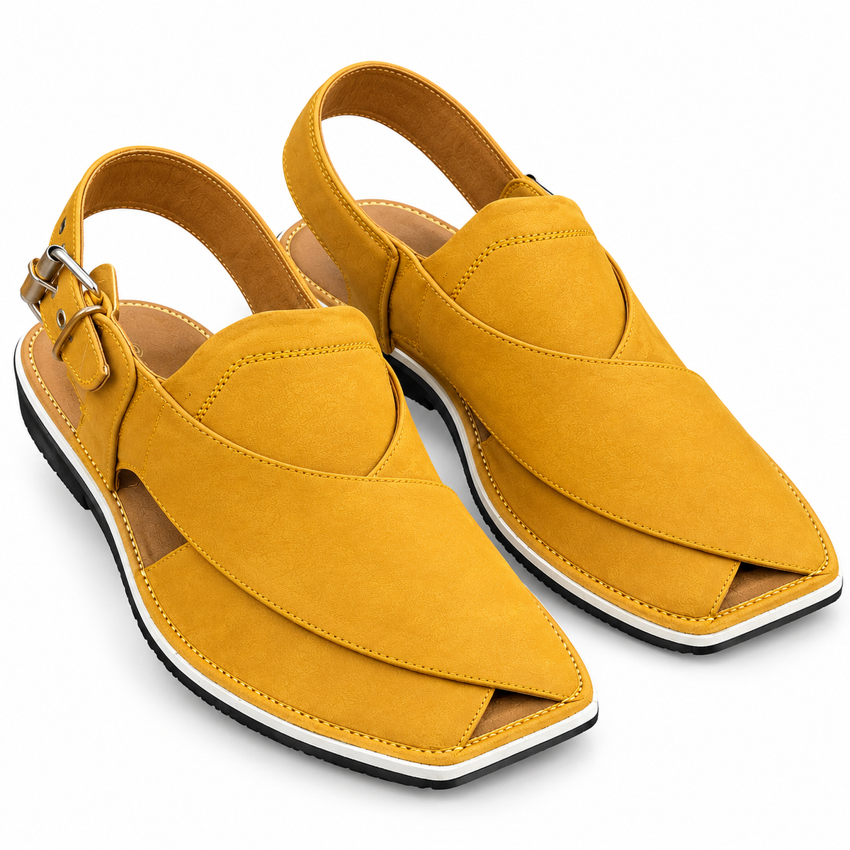 Mustard Peshawari Chappal for Men | Stylish Traditional