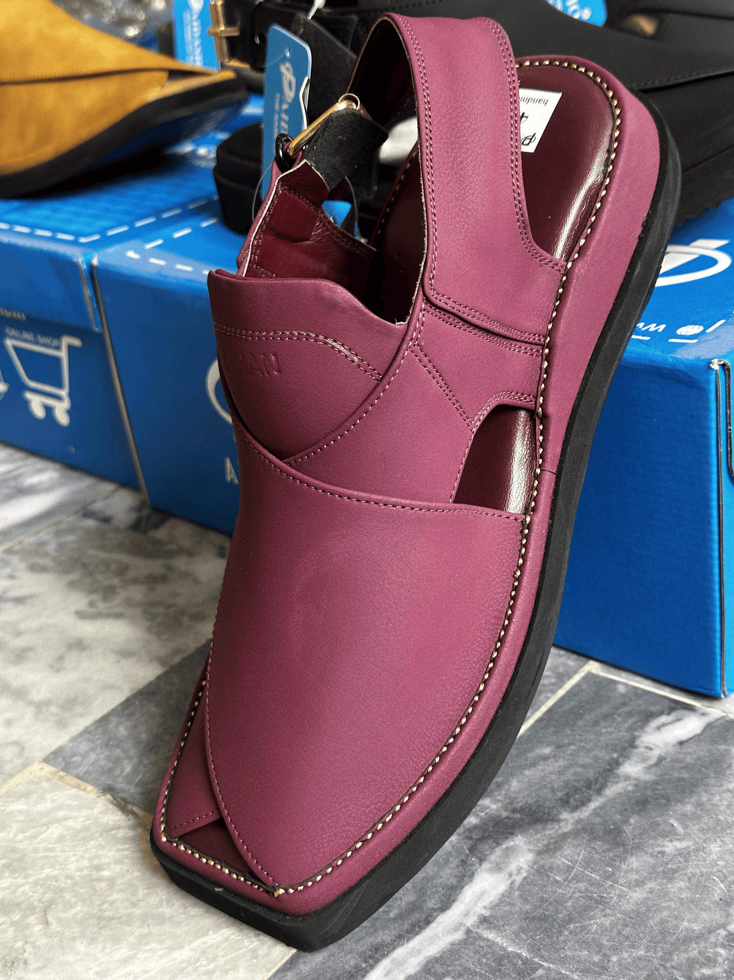 Maroon Paidasho Peshawari Chappal – AIDASHO Handmade Leather Sandals