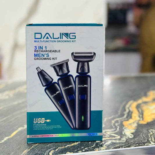 DALING DL-9236 3-in-1 ریچارج ایبل ہیئر کلپر | کمپیکٹ