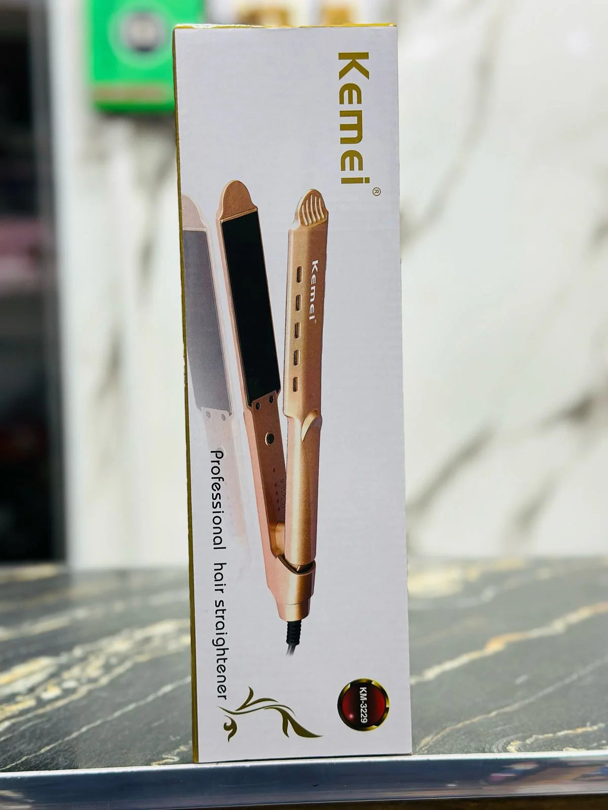 KEMEI KM-3229 پروفیشنل ہیئر سٹریٹنر - ہموار اور چیکنا