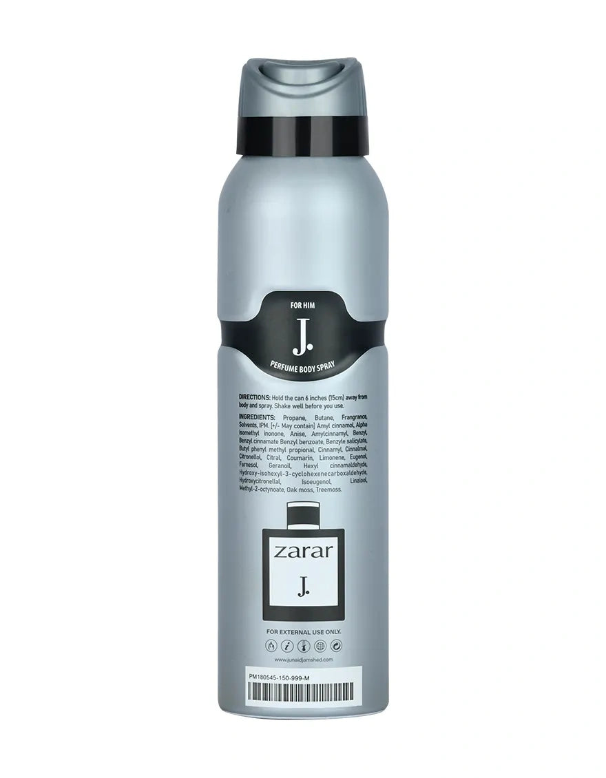 Zarar Pour Homme Perfume Body Spray – Long-Lasting Freshness
