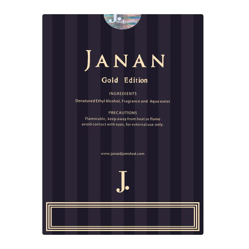 Junaid Jamshed J. Janan Gold Edition EDP 100ml | Luxurious Scent