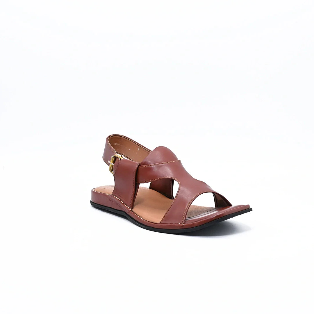 Zalmi Panjedar Brown Leather Sandals – Comfort & Style