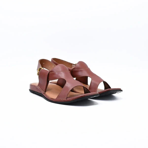 Zalmi Panjedar Brown Leather Sandals – Comfort & Style