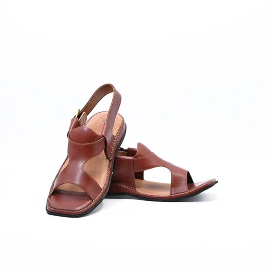 Zalmi Panjedar Brown Leather Sandals – Comfort & Style