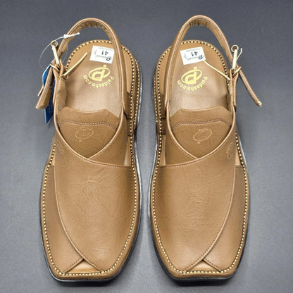 Paidasho Peshawari Shoes | Brown Handmade Leather Sandals