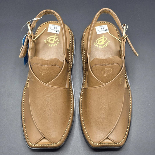 Paidasho Peshawari Shoes | Brown Handmade Leather Sandals