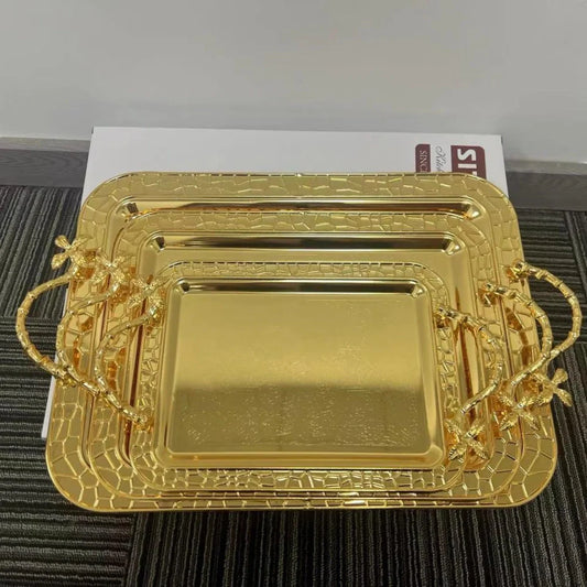Stainless Steel Serving Trays 3 in 1 – Durable & Stylish