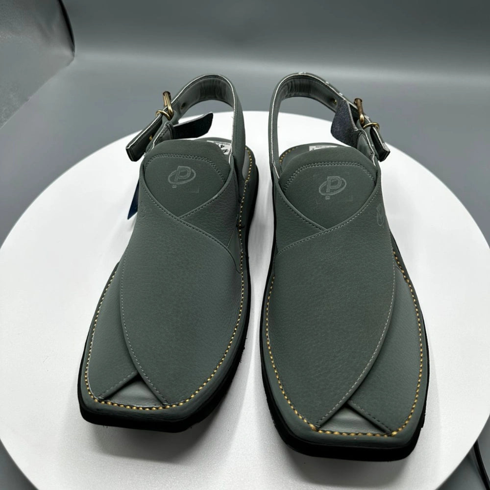 Paidasho Gray Peshawari Shoes – Premium Leather Style