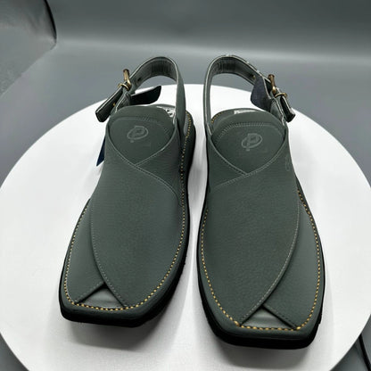 Paidasho Gray Peshawari Shoes – Premium Leather Style
