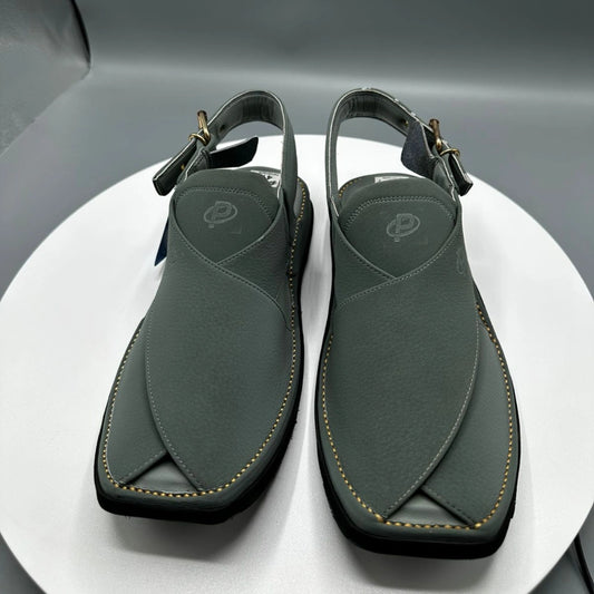 Paidasho Gray Peshawari Shoes – Premium Leather Style