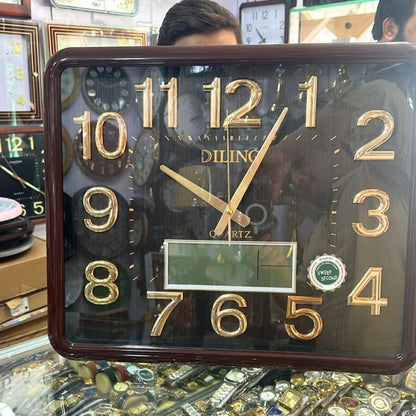 DILING Wall Clock with Date & Time Display | Paidasho