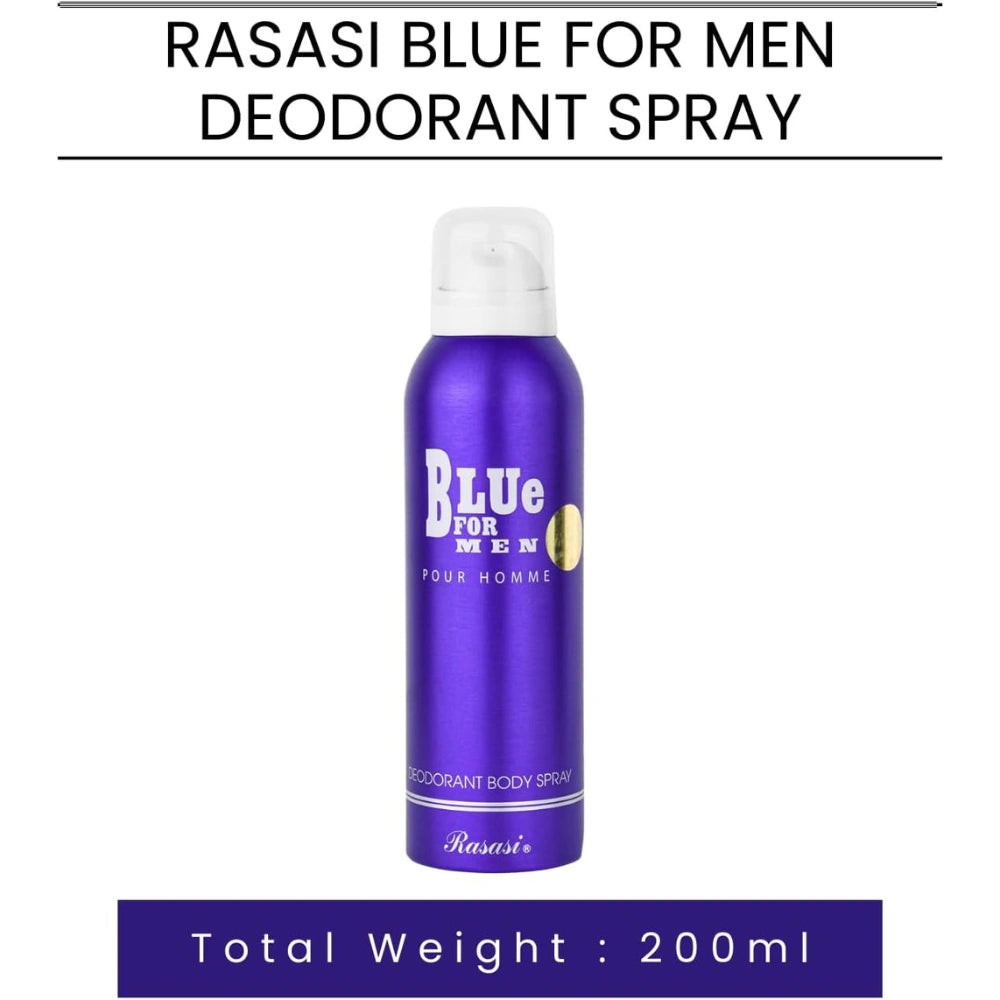 Blue For Men Deodorant by Rasasi 200ml – Long-Lasting Freshness