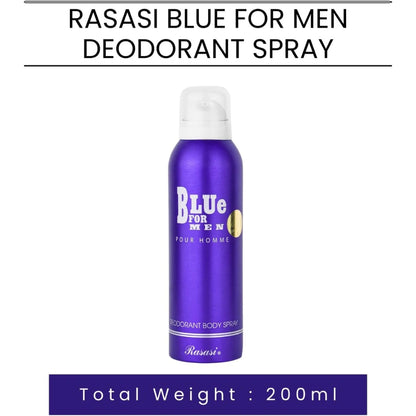 Blue For Men Deodorant by Rasasi 200ml – Long-Lasting Freshness
