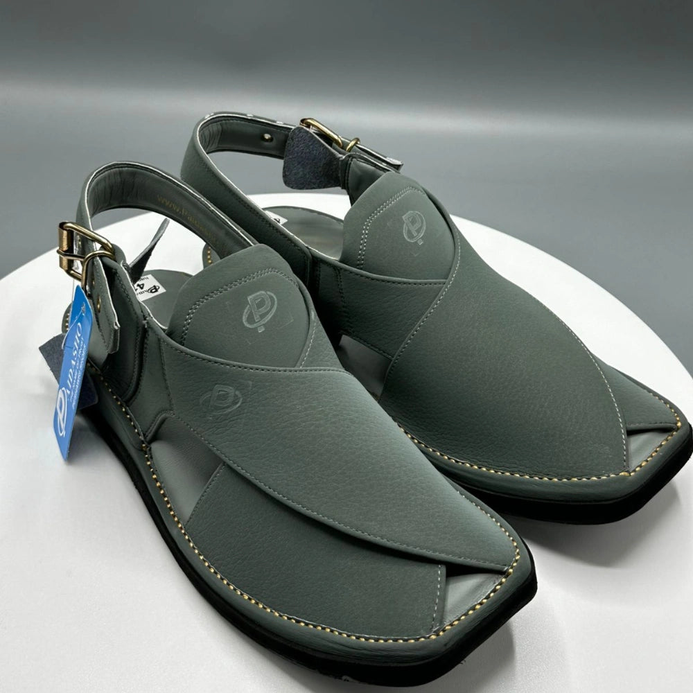 Paidasho Gray Peshawari Shoes – Premium Leather Style