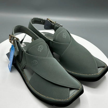 Paidasho Gray Peshawari Shoes – Premium Leather Style