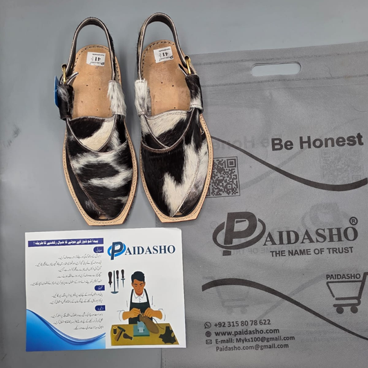 Paidasho Peshawari Chappal | Premium Cow Hair Leather
