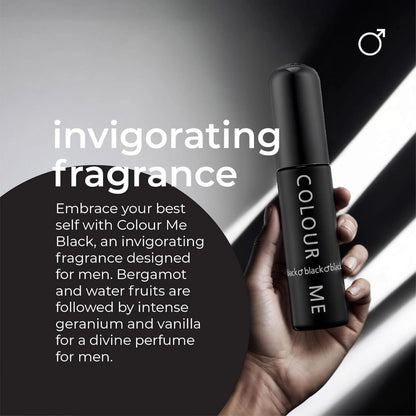 COLOUR ME Black Homme EDP - Long Lasting Men's Cologne
