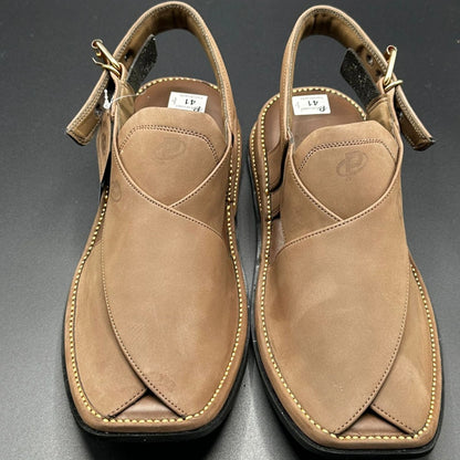 Paidasho Peshawari Shoes | Brown Handmade Leather Sandals