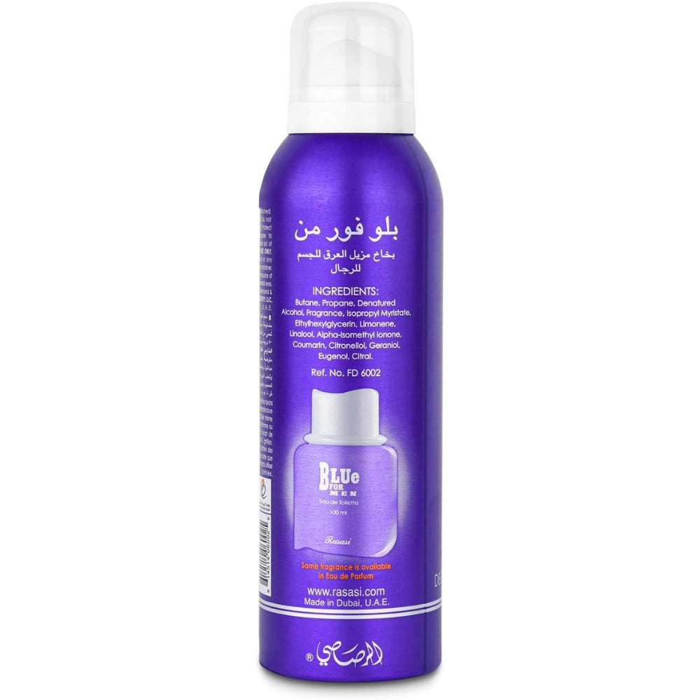 Blue For Men Deodorant by Rasasi 200ml – Long-Lasting Freshness