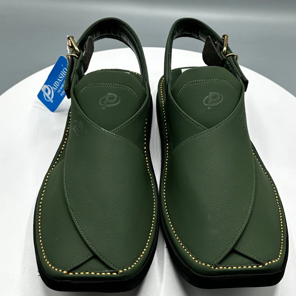 Paidasho Green Peshawari Shoes – Premium Leather Wear