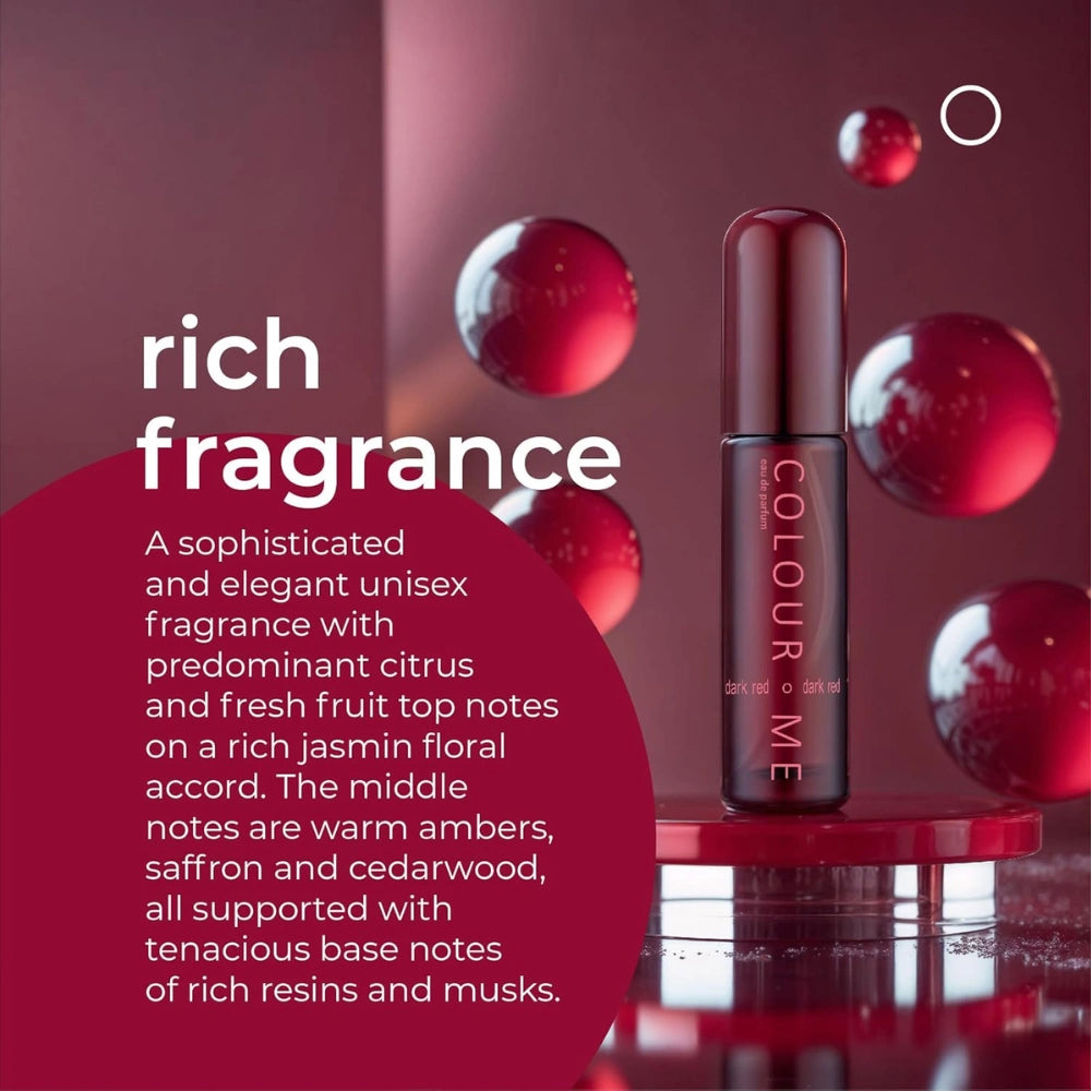 Colour Me Dark Red Perfume - Unisex, Long-Lasting Scent