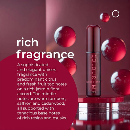 Colour Me Dark Red Perfume - Unisex, Long-Lasting Scent