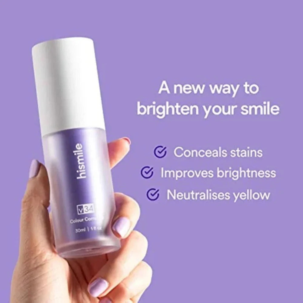 V34 Colour Corrector Serum – Purple Toothpaste for Whitening