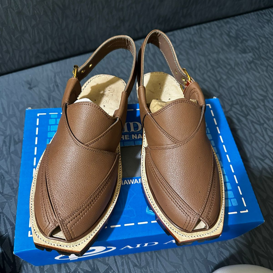 Paidasho Peshawari Chappal – Classic Brown Style