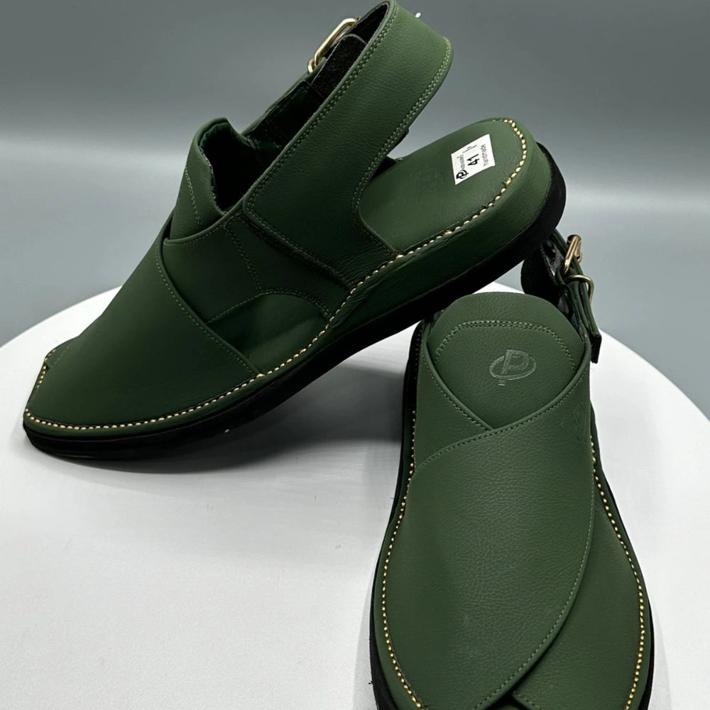 Paidasho Green Peshawari Shoes – Premium Leather Wear